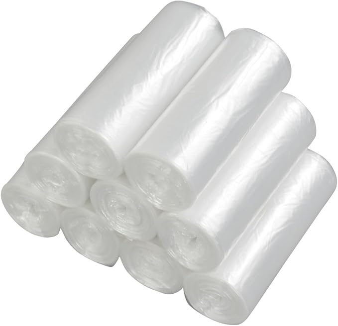 Vababa Clear 5 Gallon Garbage Bags Trash Bags 225 Counts