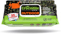 Crocodile Cloth Outdoor Cleaning Wipes – 80 Count Plant-Based Cloths (15x10) Skin Safe Pre-Moistened Aloe &amp Vitamin E Infused Large Absorbent Multi-Surface Disposable Wipes
