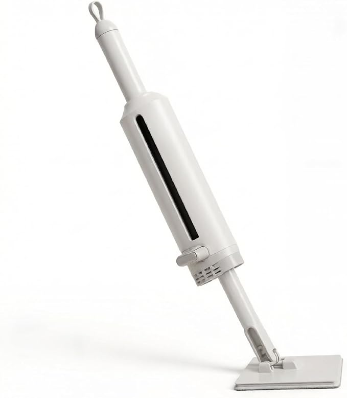 Mini Rotating Mop 360° Rotation No-Wash Design Desktop Cleaning Tool Flat Mop with Replacement Cloth