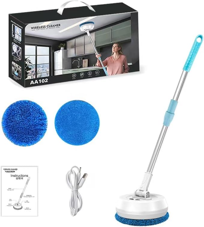 Wireless Electric Water Mop Cleaning Machine Automatic Wet Cleaner 2 in 1 Car Glass Ceiling Doors Windows Home Floor Mops