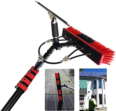 Glass Cleaning Brush Home Water Fed Telescopic Pole Kit Solar Panel Brush Rotating for Photovoltaic PanelWindow Cleaning Kit 4M-12MWindow Cleaning Pole Water Fed Pole Kit Telescopic Brush