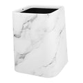 OUNONA Marble Wastebasket Double Layer Trash Can Without Lid for Kitchen and Bathroom Decorative Trash Bin for Home Office Sleek Design