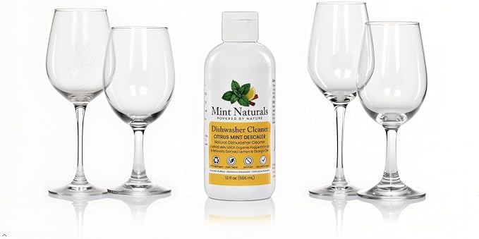Natural Dishwasher Cleaner &amp Degreaser Liquid – USDA Organic Peppermint Oil Formula That Helps Remove Limescale Grease &amp Odor 12 oz – Made in USA by Mint Naturals