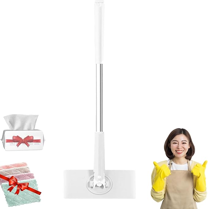 Convenient Cloth Changing Mini MopLong Handle Snap Clip Mini Mop MiniMop Retractable2026 Lazy Convenient Cloth MiniMop Set360° Swivel HeadNo WashCompatible with TowelsWipes (#B)