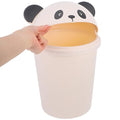Alipis Capacity Panda Trash Can with Lid Cute Cartoon Wastebasket for Home Office Kitchen Bathroom Outdoor Use Versatile Decorative Recycle Bin