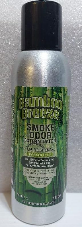 Smoke odor Exterminator Bamboo Breeze Includes Two 13 oz Jar Candle Two 7 oz Spray &amp Two Car Hangers All in One Bundle.