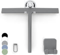 GÜTEWERK Shower Squeegee for Glass Doors Silicone Window Squeegee Bathroom and Glass Cleaning - Gray - 11 Inch