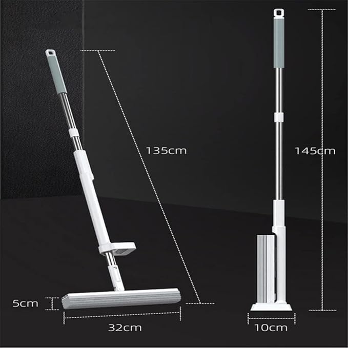 Absorbent Mop Flat Floor Tile Household Cleaning Free Hand Washing Cleaner Water Self-Wring Collodion Squeeze Mopping