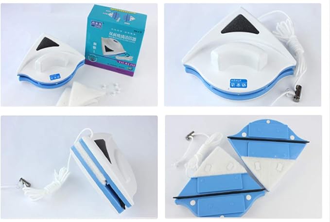 Window Cleaner Wipers Double-Side Magnetic Glass Cleaner for Thickness of Glass 3-10mm Plastic Household Cleaner Wiper Window Glass Surface Wiper Brush