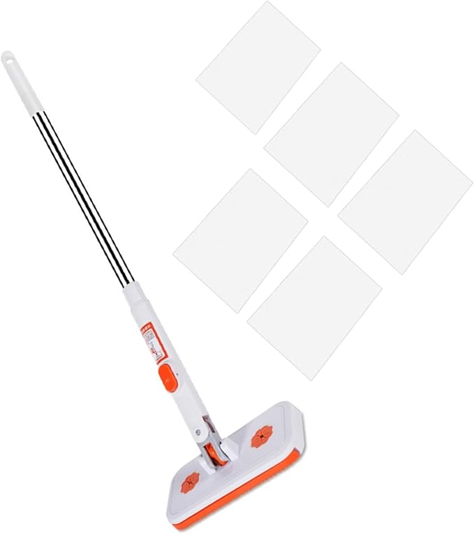 Multipurpose Home Cloth Mop with Stainless Steel Handle for Wet and Dry Efficient for Tight Space Hard Floor