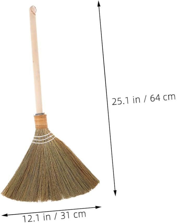 0.25kg Traditional Asian Corn Broom Soft Bristles for Heavy Duty Cleaning