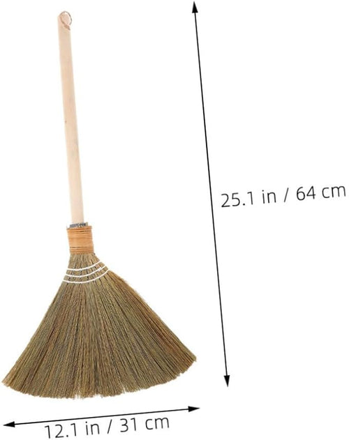 0.25kg Traditional Asian Corn Broom Soft Bristles for Heavy Duty Cleaning