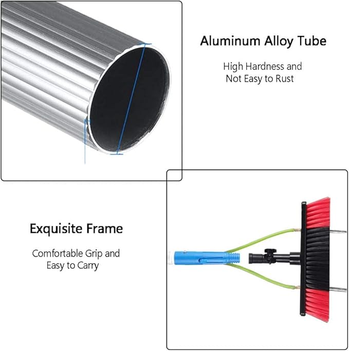Window Cleaning Brush Window Cleaner Kit Water/Hose Fed Pole Cleaning and Washing Tool for Window Glass Solar Panel - 8M 6m (8m)