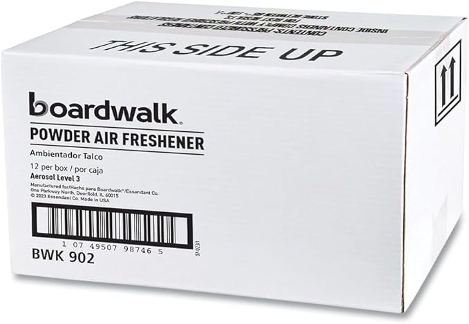 Boardwalk 1048762 7 oz. Aerosol Spray Metered Air Freshener Refill - Powder Mist (12/Carton)