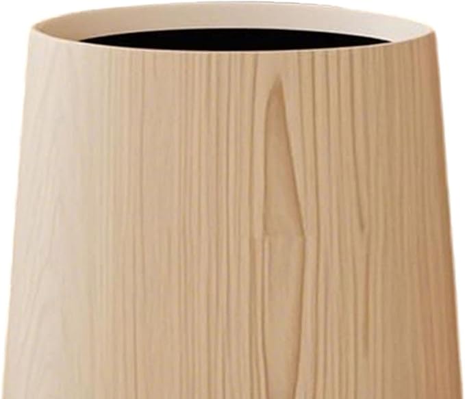 Household Trash Bin Bathroom Trash Can Reusable Stylish Removable Inner Wastebasket Toilet Paper Basket for Restroom Laundry L Wood