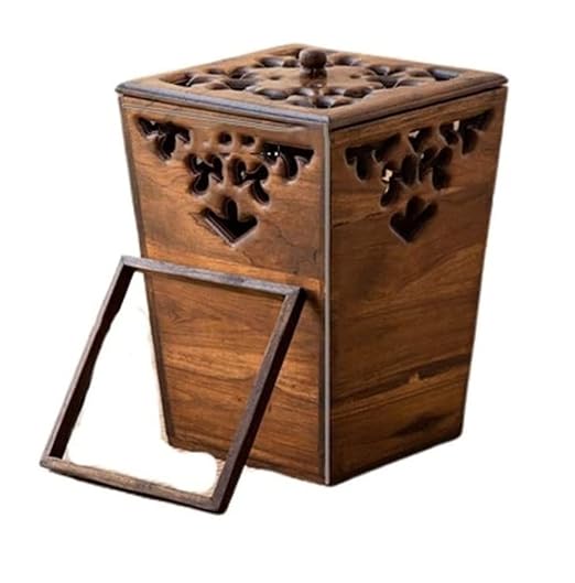 Trash Can Garbage Bin Wood Trash Can Wastebasket Garbage Container Bin for Bathrooms Powder Rooms Home Offices Waste Bins (Color : C Size : 23 * 30cm)