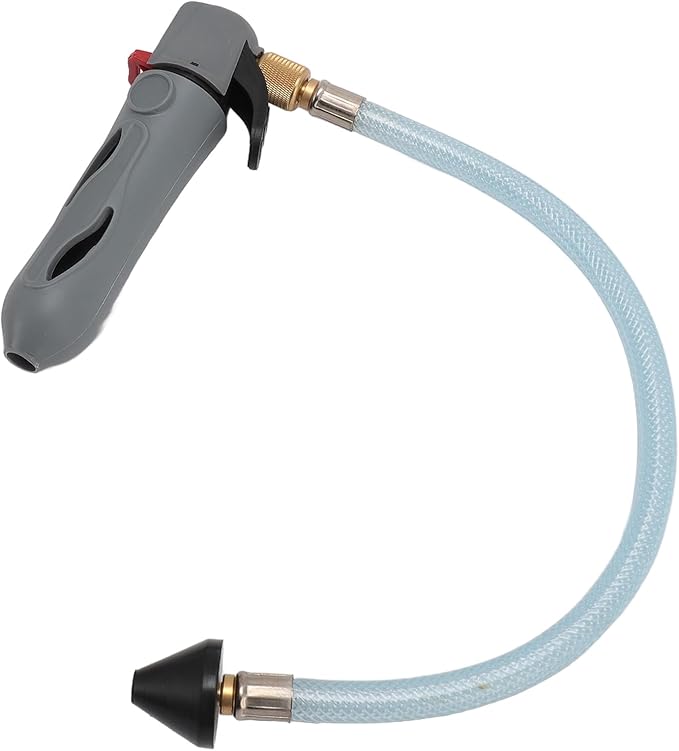 AC Drain Line Cleaner Tool ABS Brass Threaded Drain Opener Tool with Hose for Condensate Line (Grey)