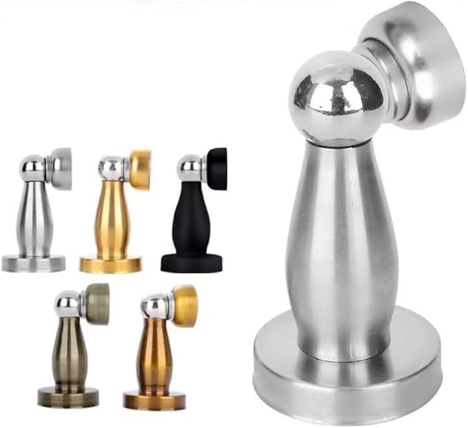 Stainless Steel Door Cleaner for Household Use with Strong Magnetic Door Cleaner Without Punching(Gold)