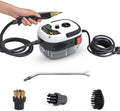 Saker handheld steam cleaner36oz Large Capacity 2500W Steam Cleaner with 6-Level Adjustment 10s Quick Heat for Kitchen Bathroom Car (White-Single Knob Control)