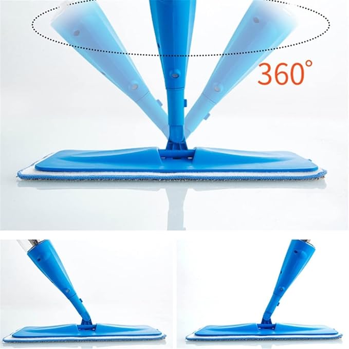Floor Mop with Reusable Microfiber Pads 360 Degree Handle Kitchen Mopa Sweeper Broom