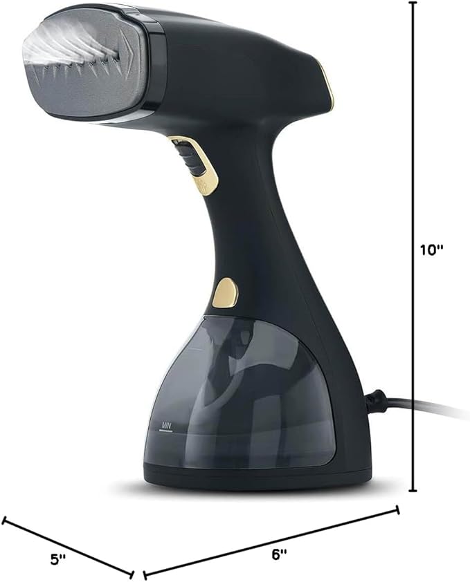 Electrolux Steamer for Clothes 1500 Watt Portable Handheld Fabric and Garment Steamer with Lint Remover &amp Fabric Brush Ultra-Fast Heat Up 18 Min Continuous Steam for Powerful Wrinkle Remover B