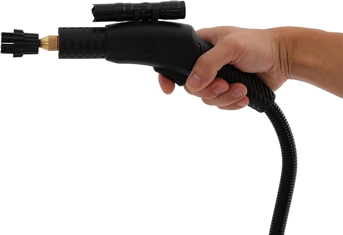 High Temp Portable Handheld Cleaning Machine 110V 1700W High Pressure Steam Cleaner 6-Gear Adjustable Steamer for Car Detailing with Extension Rod Steamer for Cleaning Grease Stains Dust