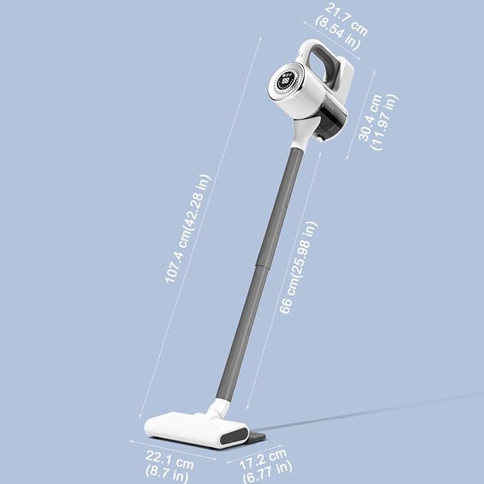 Cordless Vacuum Cleaner 30 Min Runtime 5 in 1 Lightweight Rechargeable Cordless Stick Vacuum for Home/Pet Hair/Carpet/Hard Floor/Car