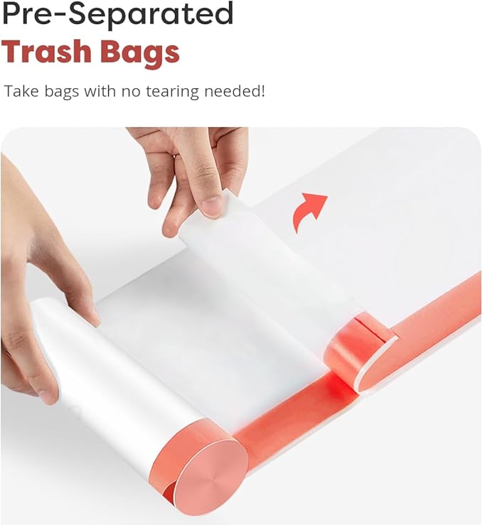 Pre-Separated 16-18 Gallon Trash Bags Drawstring Clear Size M Tear Free Large Garbage Bags for Kitchen 105 Count Tear-Resistant Strong Plastic Compactor Bag for Office Lawn