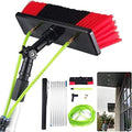 Glass Cleaning Brush Household Water Supply Telescopic Pole Kit Solar Panel Rotating Brush Solar Photovoltaic Panels23ft Water Fed Pole Kit with Aluminum Brush for Outdoor Window