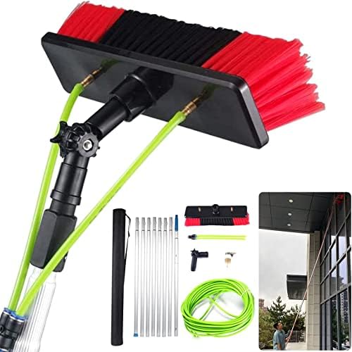 Glass Cleaning Brush Home Water Fed Telescopic Pole Kit Solar Panel Brush Rotating for Photovoltaic PanelWindow Cleaning PoleWater Fed Telesbrush Photovoltaic Panel Cleaning Tool for Clean