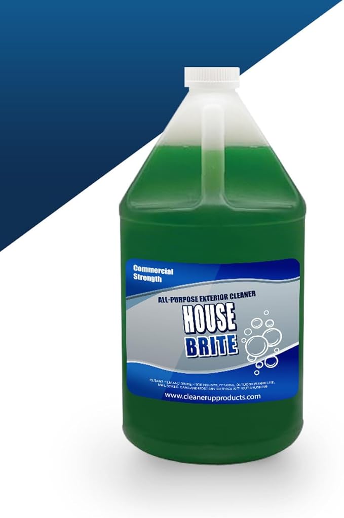 House Brite All-Purpose Exterior Cleaner – 1 Gallon | Commercial Strength Outdoor Cleaner for Homes Fences Cars &amp Surfaces
