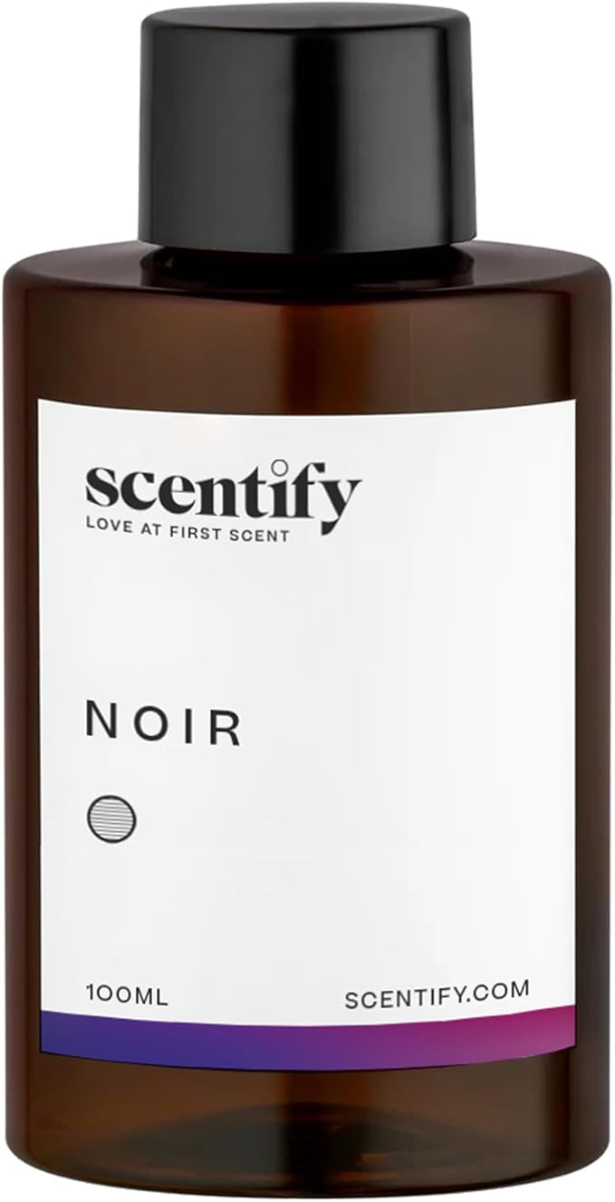 Scentify Noir Aroma Oil Refill Scent for Oil Diffusers – Bergamot Lemon Fig Rose &amp Amber – Luxurious Relaxing Aromatherapy Diffuser Fragrance 100ml 3.38 oz – New Version