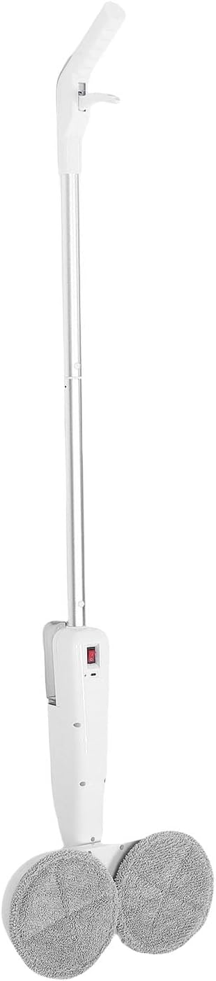 USB Electric Mop with Light Water Spray Large Water for Kitchen Cleaning Stainless Steel White