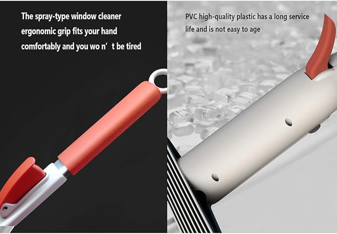 Window Cleaner Wipers Water Spraying Window Cleaner with Reusable Microfiber Pads for Hardwood Marble Tile Laminate Or Ceramic Floors 122Cm