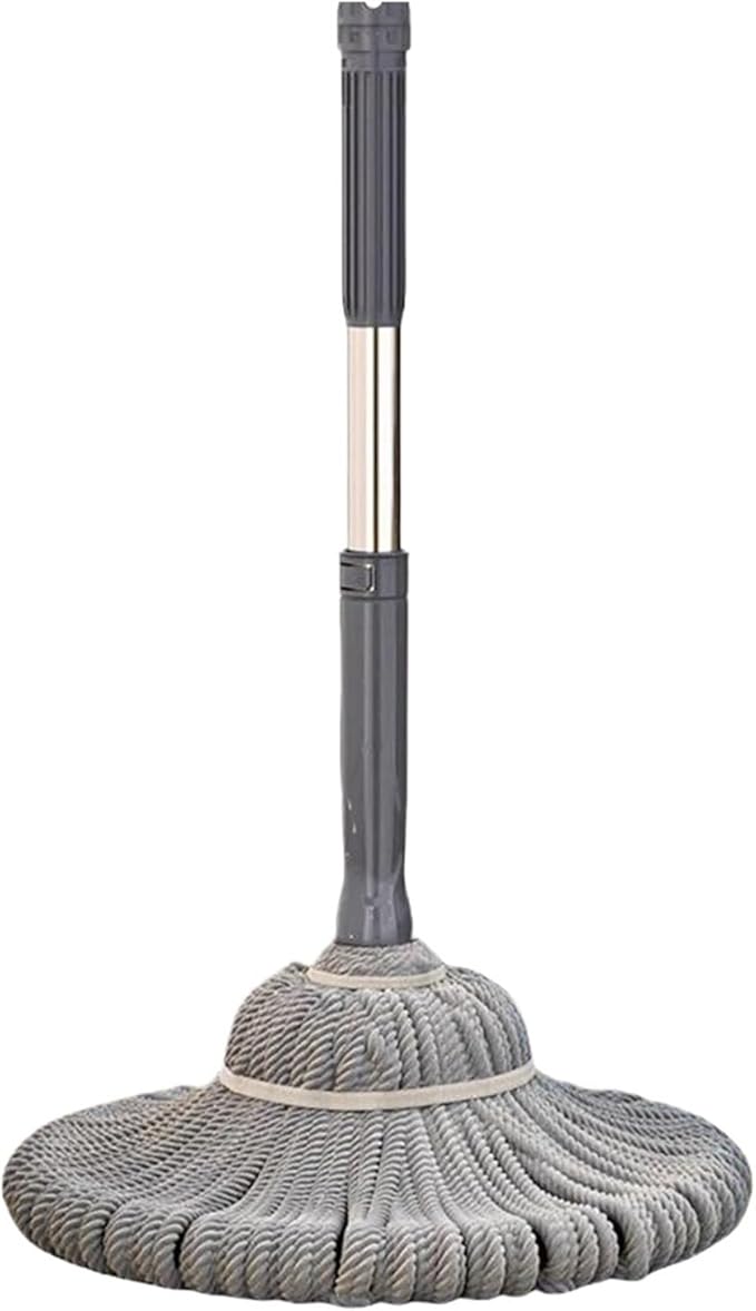 360 Rotating Self Wringing Twist Mop with Long Handle Easy Squeeze Wet Dry Dual Use Multifunctional for Floor Cleaning