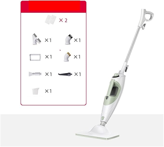 Steam Mop Cleaner 10-in-1 Laminate/Hardwood/Tiles/Carpet Kitchen - Garment - Clothes - Pet Friendly Steamer Whole House Multipurpose Use