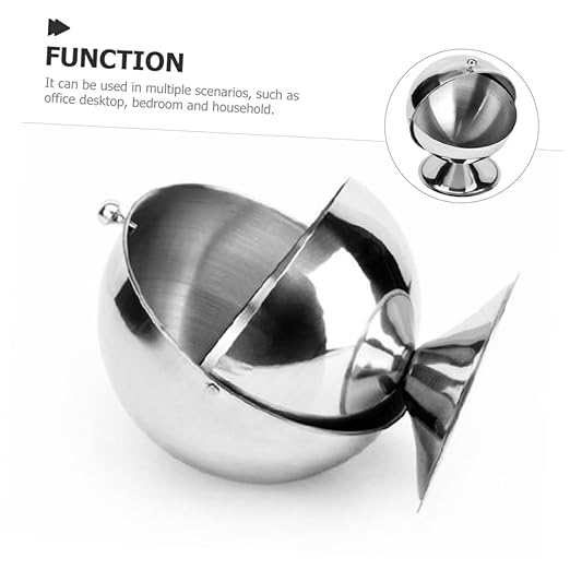 Stainless Steel Mini Trash Can with Lid Compact Covered Wastebasket for Office Bedroom and Kitchen Stylish Indoor Garbage Bin for Small Spaces