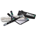 Unger Commercial ErgoTec Advanced Window Cleaning Ninja Kit 4-in-1 – Squeegee Scrubber Tool Holder Microfiber Cloth – Professional Indoor/Outdoor Window Cleaning Equipment WNK12