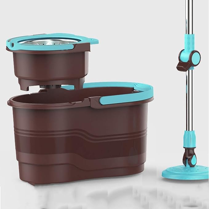 Drive Rotary Mop Household Lazy Stainless Steel Pole Automatic Hand Pressure Ouble Barrel