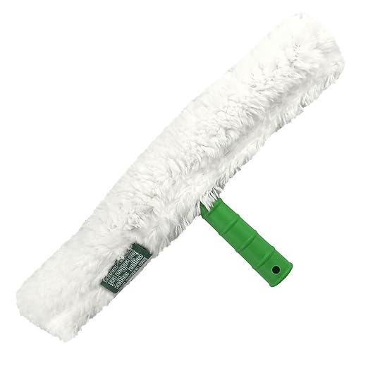 Unger WC250 Original Strip Washer with Green Nylon Handle White Cloth Sleeve 10 Inches