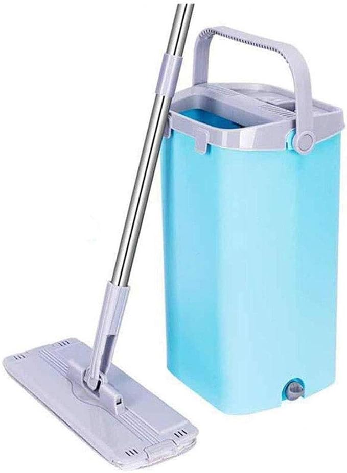 Maglc Flat Mop and Bucket By  360 Degree Swivel  Great for Wet-Dry Cleaning