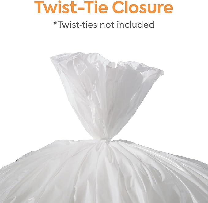 Coastwide Professional 40-45 Gallon Trash Bag 40 x 46 Low Density 0.74 mil White 100 Bags/Box