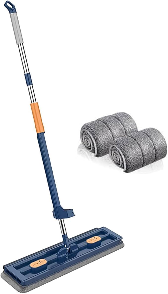 Large Flat Mop Set 360° Rotation Floor Tool with 2/4/6 Microfibre Mop