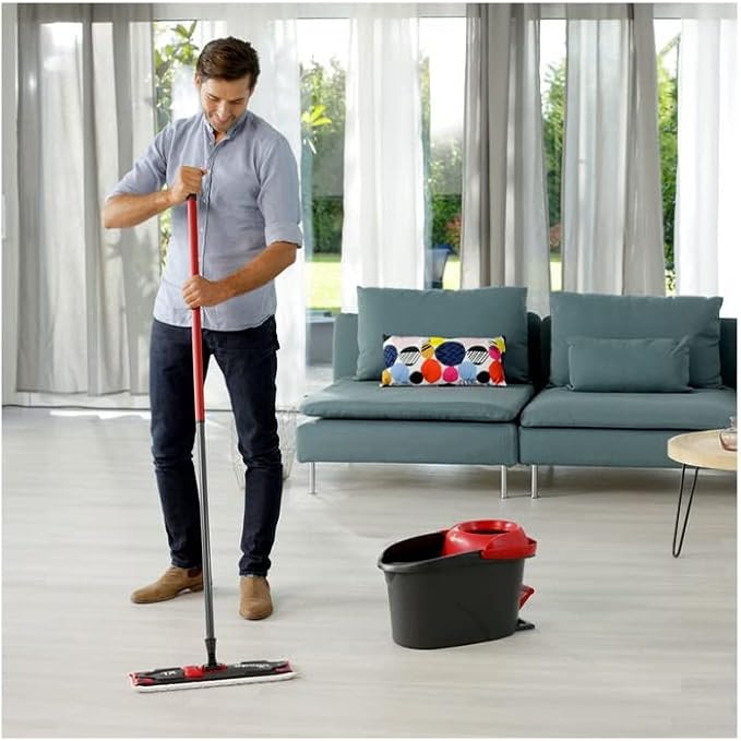 Vileda Floor mop Microfibre red Set
