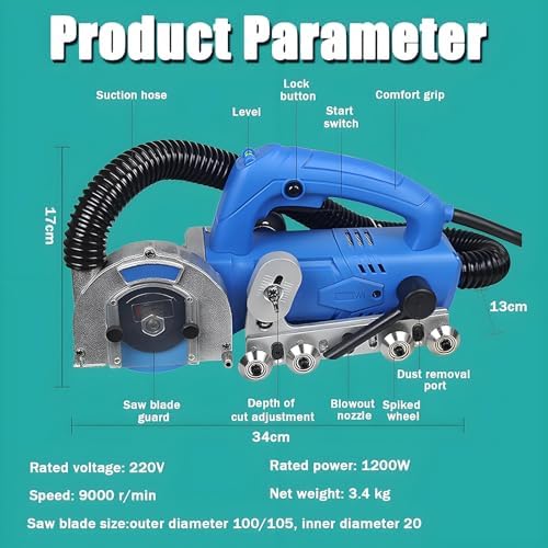 Electric Tile Joint Cleaning Machine - Dustless Seam Cleaner with Transparent Cover for Household Floor and Wall Gaps