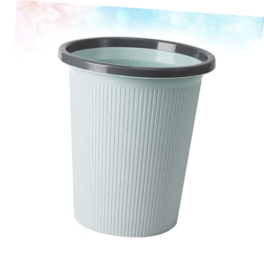Zerodeko 2pcs Medium Plastic Ring Trash Can Simple Design for Office Kitchen Cabinet Wastebasket Dustbin Garbage Container