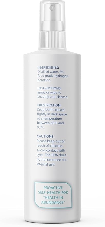 ProH2O2 3% Food Grade Hydrogen Peroxide – Natural Cleaner &amp Disinfectant – Suitable for Household Use – Ideal for Cleaning Sanitizing &amp Gargle – 8 fl oz Spray Bottle (Pack of 6)