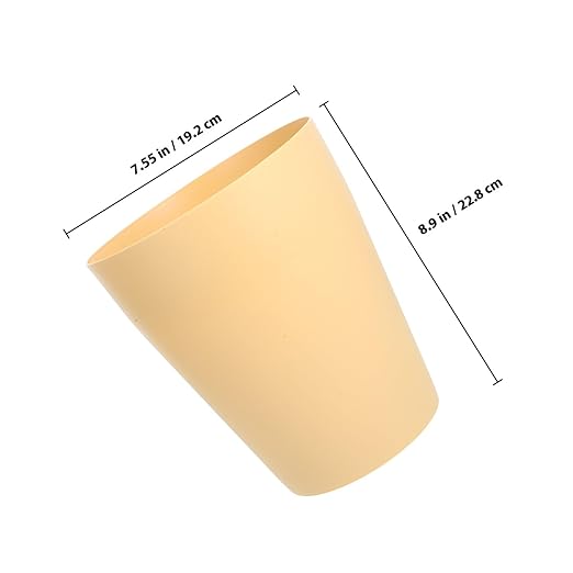 NUOBESTY 3pcs Small Lidless Plastic Trash Can Open Top Wastebaskets for Office Bedroom Household Design Garbage Bins in Green Pink Yellow Compact Practical Storage