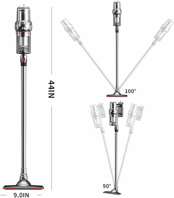 Stick Vacuum Cleaner 50 Minutes Run-Time 4 in 1 Lightweight Stick Vacuum 200W HEPA Filter for Hardwood Floors Carpet Pet Hair Car （4M line