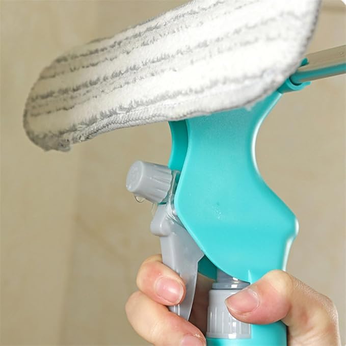 Glass Window Wiper Soap Cleaner Rubber Scraper Mirror Bathroom Wall Cleaning Brush with Sponge Brush Head BottleWhite 27 * 10 * 31cm